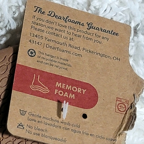 NWT Dearfoams Indoor Outdoor Memory Foam Slippers Size 9 - 10 - Picture 11 of 13